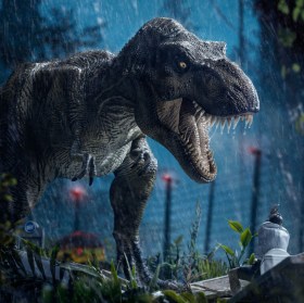 T-Rex attacks Donald Gennaro Jurassic Park Demi Art 1/20 Scale Statue by Iron Studios